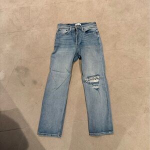 RE/DONE women’s straight leg light wash denim jeans